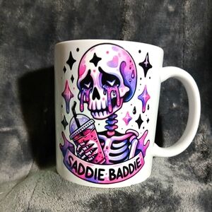 Saddie Baddie Pink and Purple Skeleton Mug